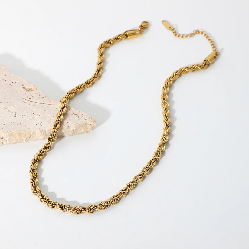 18KT Gold Plated Rope Chain - Atulya Jewellers