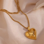 18KT Gold Plated Heart Layered Necklace - Atulya Jewellers