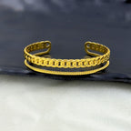 18KT Gold Plated Layered chain Cuff Bracelet