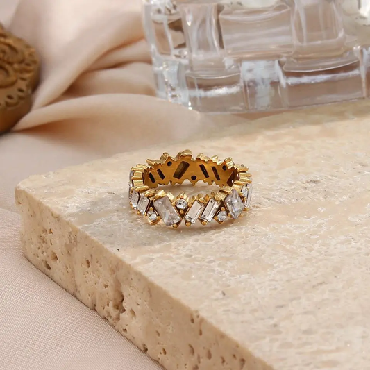 18KT Gold Plated Galaxy CZ Ring
