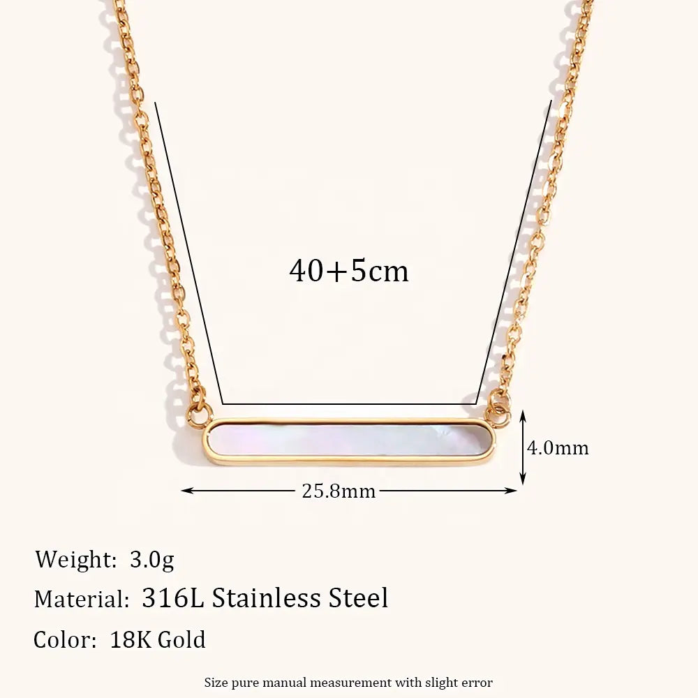 18KT Gold Plated Dainty Bar Necklace - Atulya Jewellers