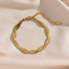 18KT Gold Plated Twisted Silk Bracelet - Atulya Jewellers
