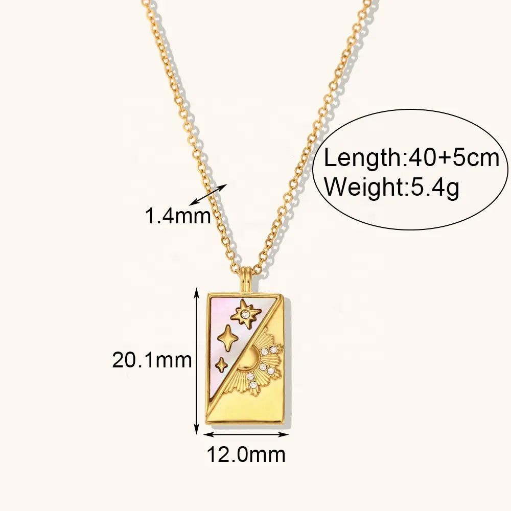 18KT Gold Plated Star Gaze CZ Necklace - Atulya Jewellers
