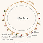 18KT Gold Plated Petal CZ Necklace - Atulya Jewellers