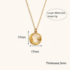 18KT Gold Plated Star Moon Necklace - Atulya Jewellers