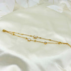 18KT Gold Plated Butterfly Star Layered Bracelet - Atulya Jewellers