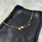 18KT Gold Plated Butterfly Star Layered Bracelet - Atulya Jewellers