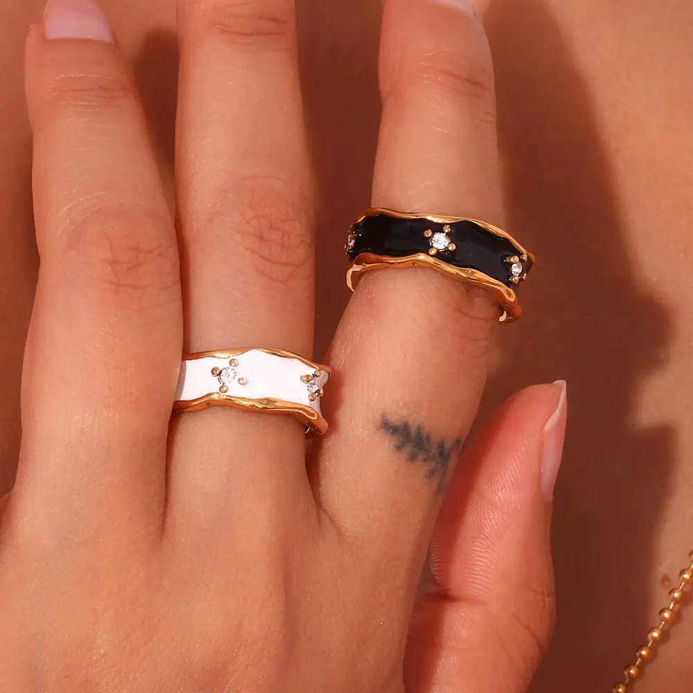18KT Gold Plated Emily CZ Ring - Atulya Jewellers