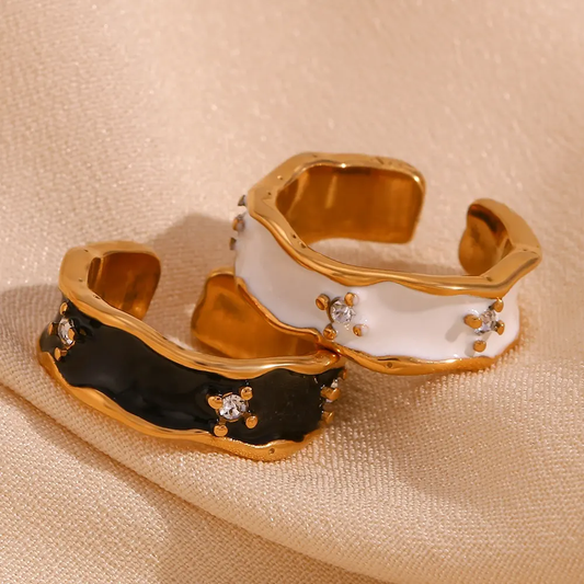 18KT Gold Plated Emily CZ Ring (Re-sizeable)