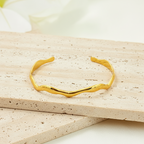 18KT Gold Plated Molora Irregular Cuff Bracelet