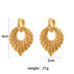 18KT Gold Plated Palm Leaf Drop Earrings