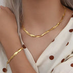 18KT Gold Plated Twisted Silk Bracelet - Atulya Jewellers