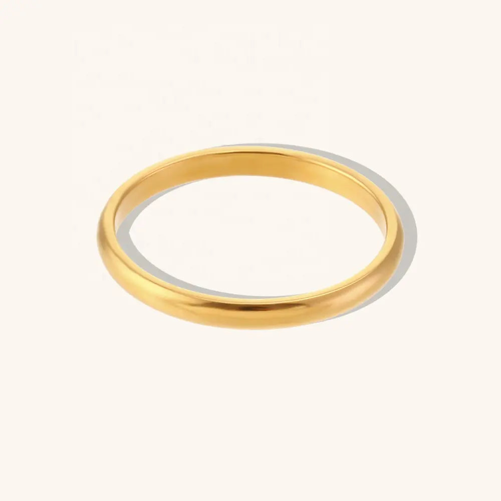 18KT Gold Plated Plain Band Ring - Atulya Jewellers