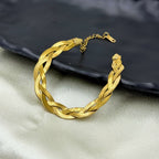 18KT Gold Plated Tri Twisted Silk Bracelet - Atulya Jewellers