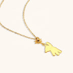 18KT Gold Plated Teddy CZ Necklace - Atulya Jewellers