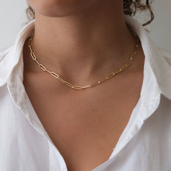 18KT Gold Plated Paper Link Chain