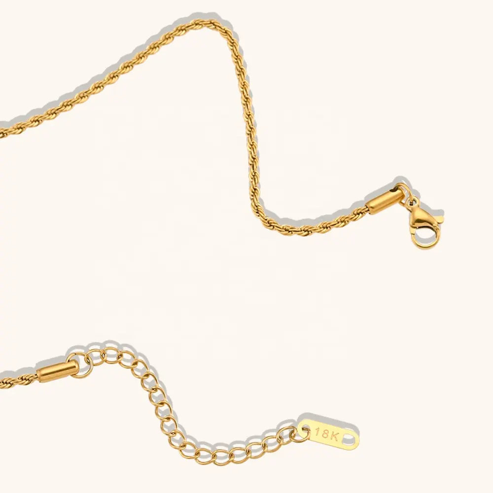 18KT Gold Plated Loop CZ Necklace - Atulya Jewellers