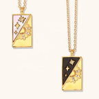 18KT Gold Plated Star Gaze CZ Necklace - Atulya Jewellers