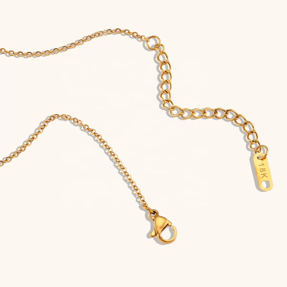 18KT Gold Plated Teddy CZ Necklace - Atulya Jewellers