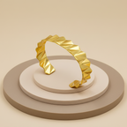 18KT Gold Plated Zig-Zag Cuff Bracelet