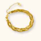 18KT Gold Plated Tri Twisted Silk Bracelet - Atulya Jewellers