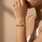 18KT Gold Plated Azira Evil Eye CZ Bangle