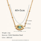 18KT Gold Plated Riva Evil Eye Necklace - Atulya Jewellers