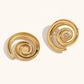 18KT Gold Plated Swirl Earrings