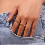 18KT Gold Plated Celestial CZ Ring - Atulya Jewellers