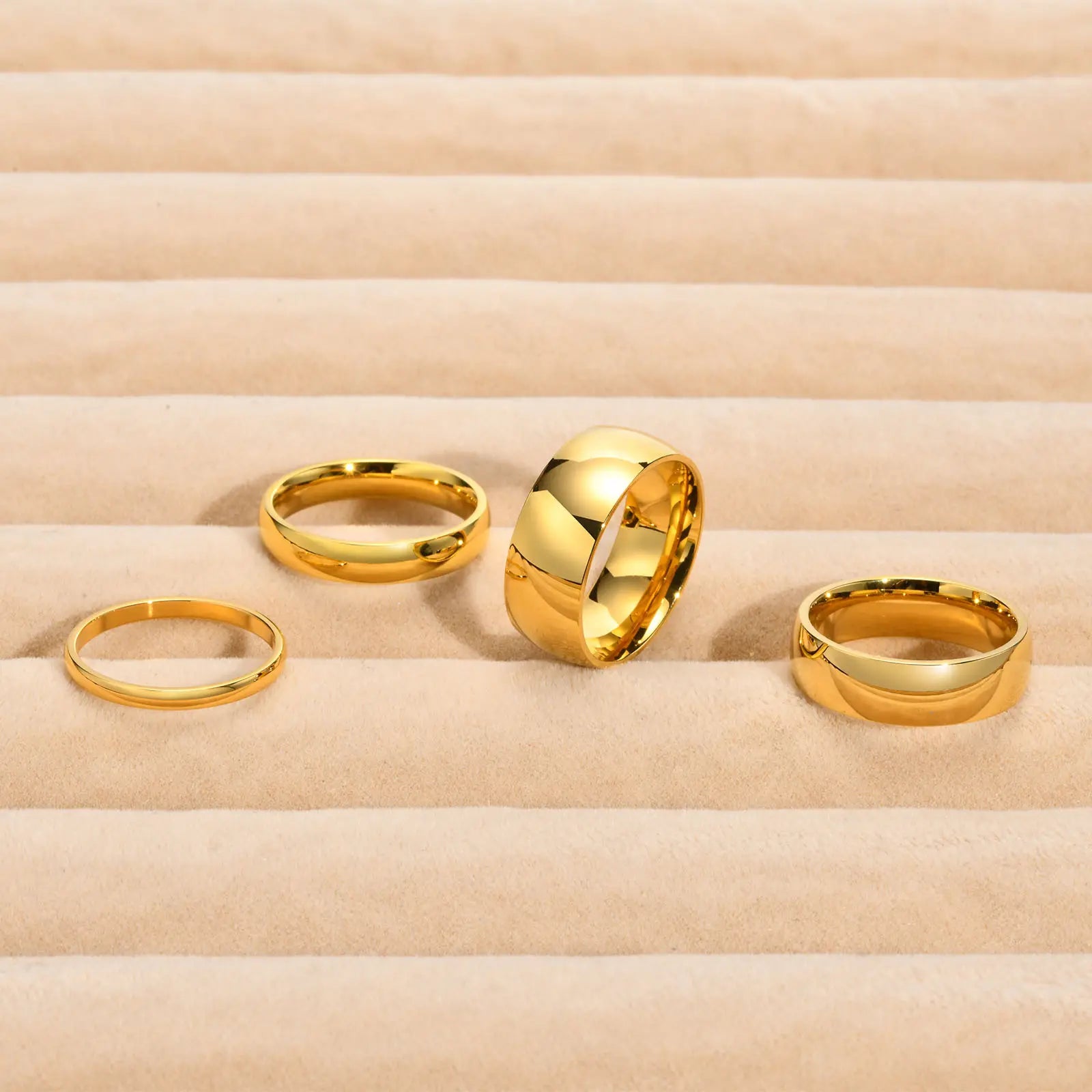 18KT Gold Plated Plain Band Ring - Atulya Jewellers