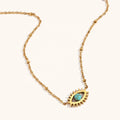 18KT Gold Plated Riva Evil Eye Necklace - Atulya Jewellers