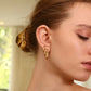 18KT Gold Plated Classic Oval Earrings