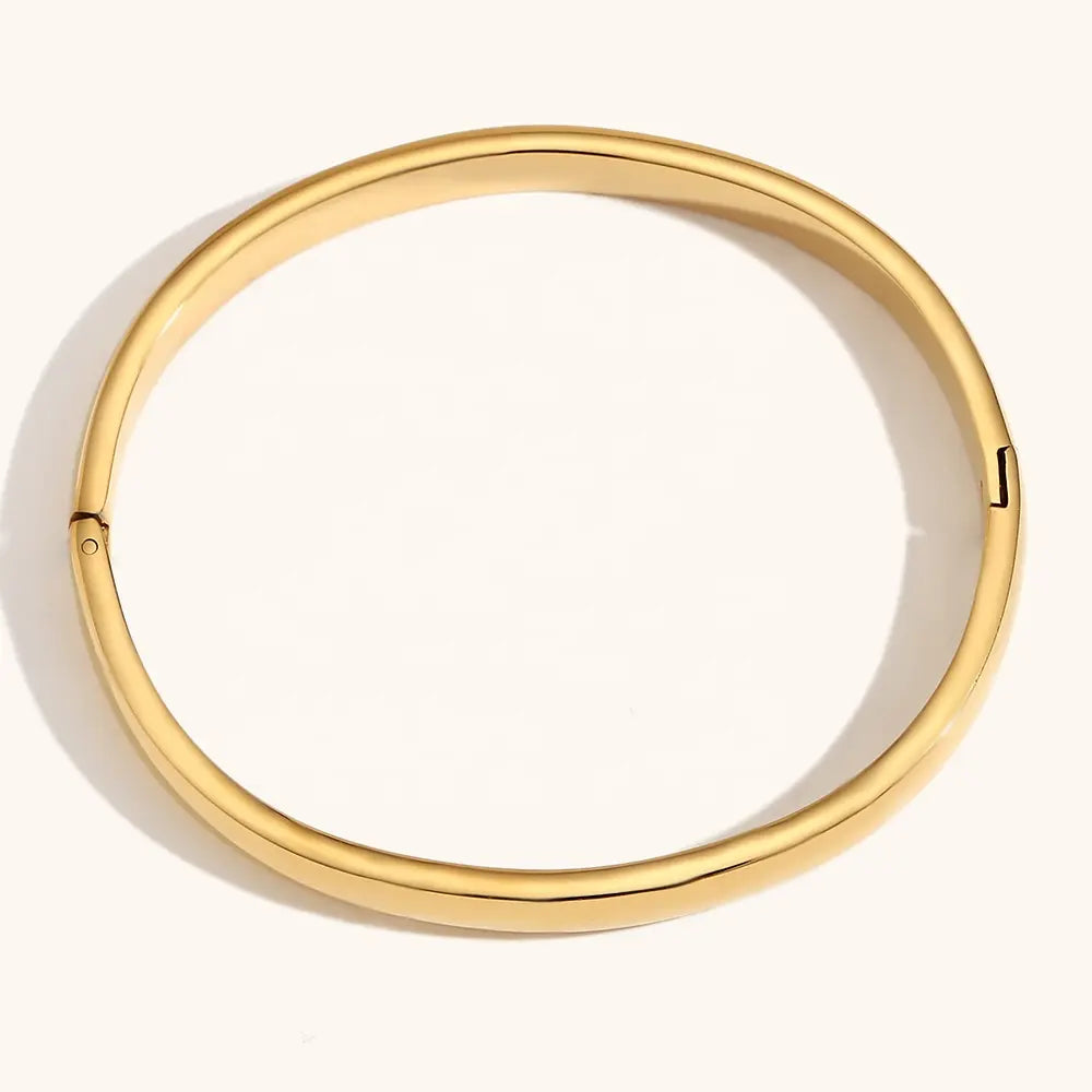 18KT Gold Plated Stackable Glossy Bangle - Atulya Jewellers