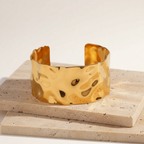 18KT Gold Plated Irregular Statement Cuff Bracelet