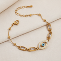 18KT Gold Plated Siora Evil Eye CZ Bracelet