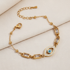 18KT Gold Plated Siora Evil Eye CZ Bracelet