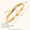 18KT Gold Plated Stackable Glossy Bangle 6mm - Atulya Jewellers