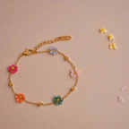 18KT Gold Plated Dainty Bloom Bracelet - Atulya Jewellers