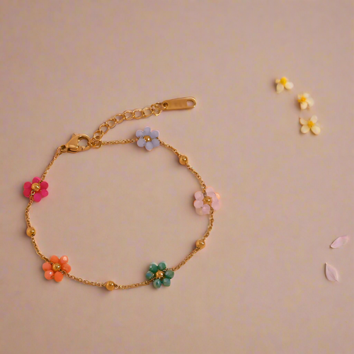 18KT Gold Plated Dainty Bloom Bracelet - Atulya Jewellers