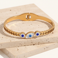 18KT Gold Plated Zivara Evil Eye CZ Bangle