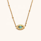 18KT Gold Plated Riva Evil Eye Necklace - Atulya Jewellers