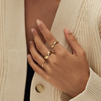 18KT Gold Plated Plain Band Ring - Atulya Jewellers