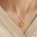 18KT Gold Plated Flower Necklace - Atulya Jewellers