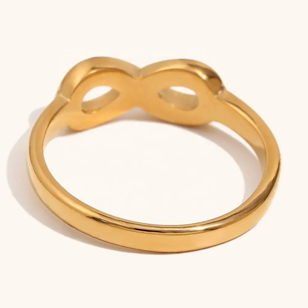 18KT Gold Plated infinity CZ Ring - Atulya Jewellers