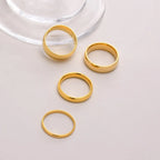 18KT Gold Plated Plain Band Ring - Atulya Jewellers