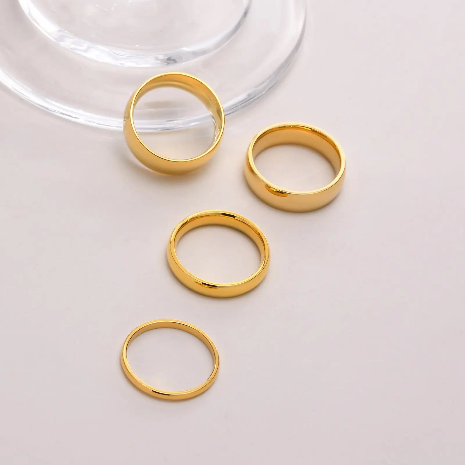 18KT Gold Plated Plain Band Ring - Atulya Jewellers