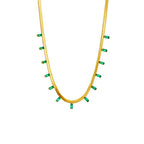 18KT Gold Plated Orlina Rhinestone Necklace - Atulya Jewellers