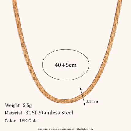 18KT Gold Plated Silk Chain 40cm - Atulya Jewellers