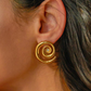 18KT Gold Plated Swirl Earrings