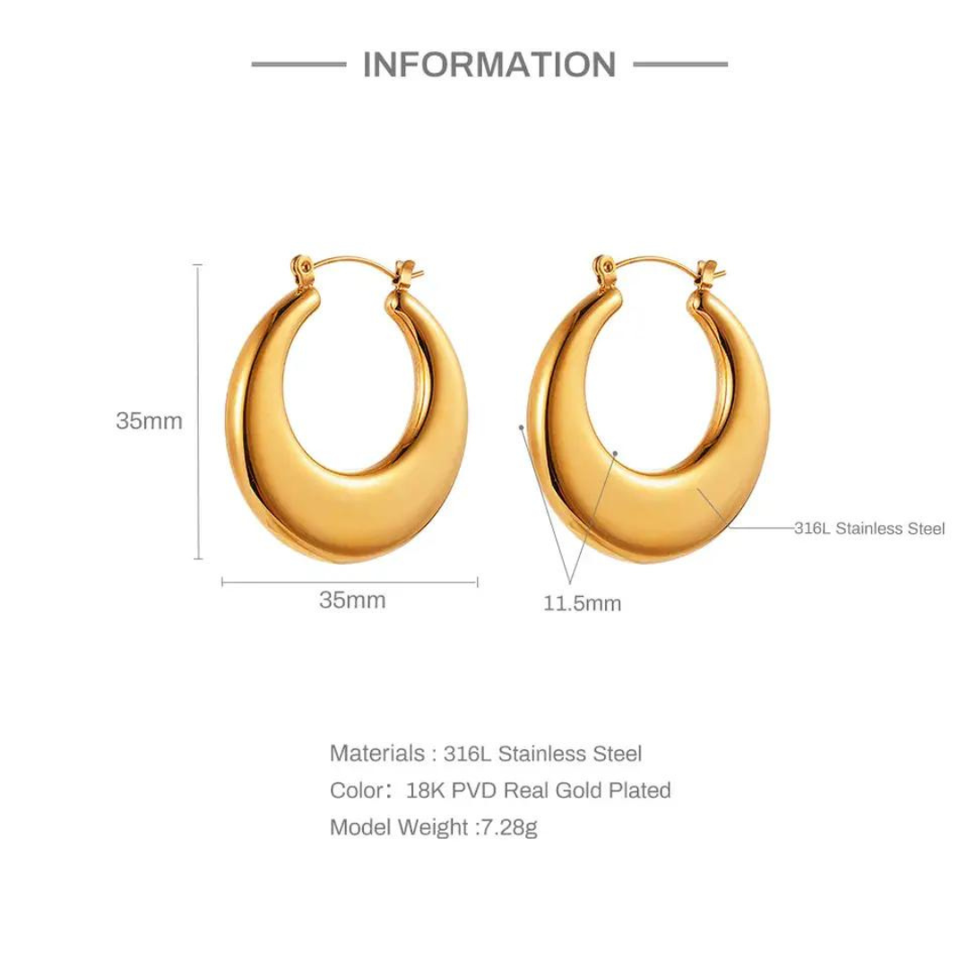 Spring Hoop Earrings: 18K Gold Plated – Dorada Jewellery